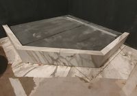 Укладка крупноформатного керамогранита в санузле на ул. Полозова