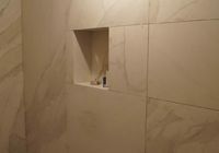 Укладка крупноформатного керамогранита в санузле на загородном пр.  1